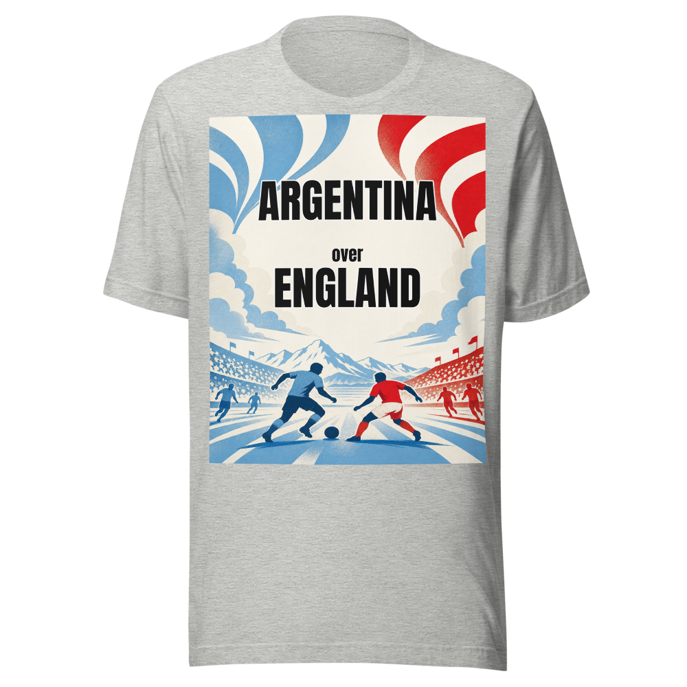 Argentina Over England t-shirt — Argentina has three stars. England has scones.