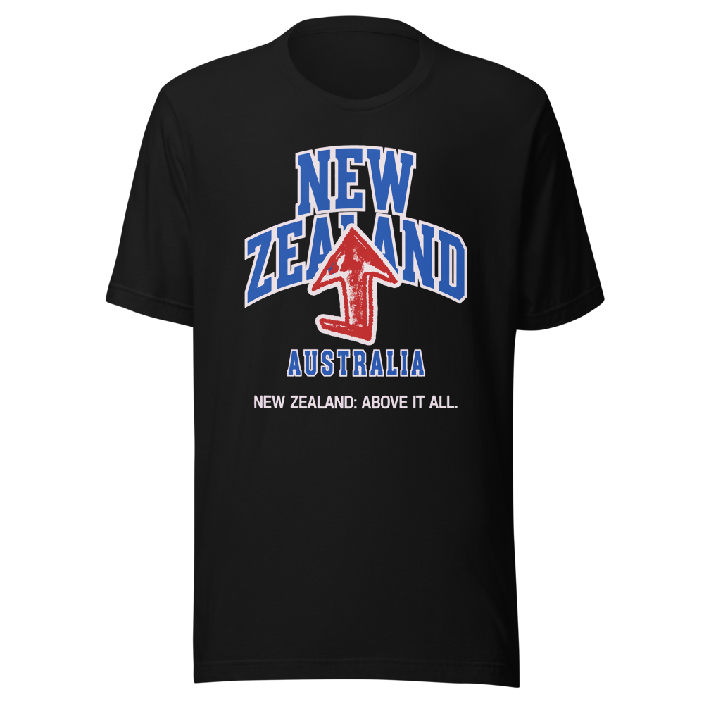 New Zealand Over Australia tee — New Zealand: Above It All
