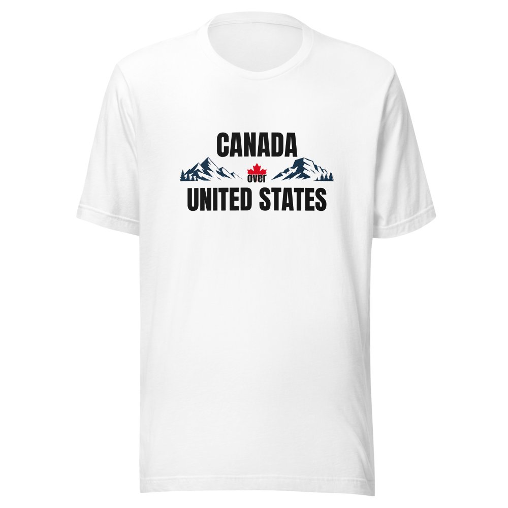 Canada Over USA t-shirt — Classic Text