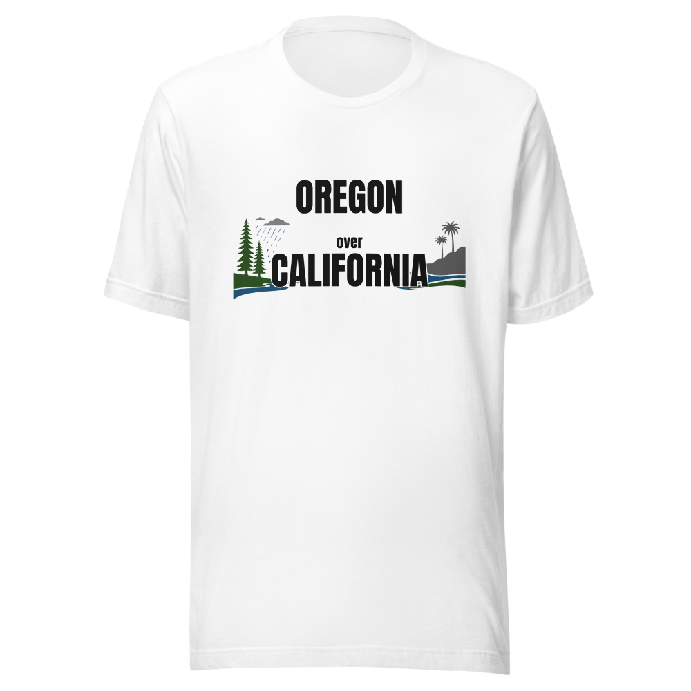 Oregon Over California t-shirt — Classic Text